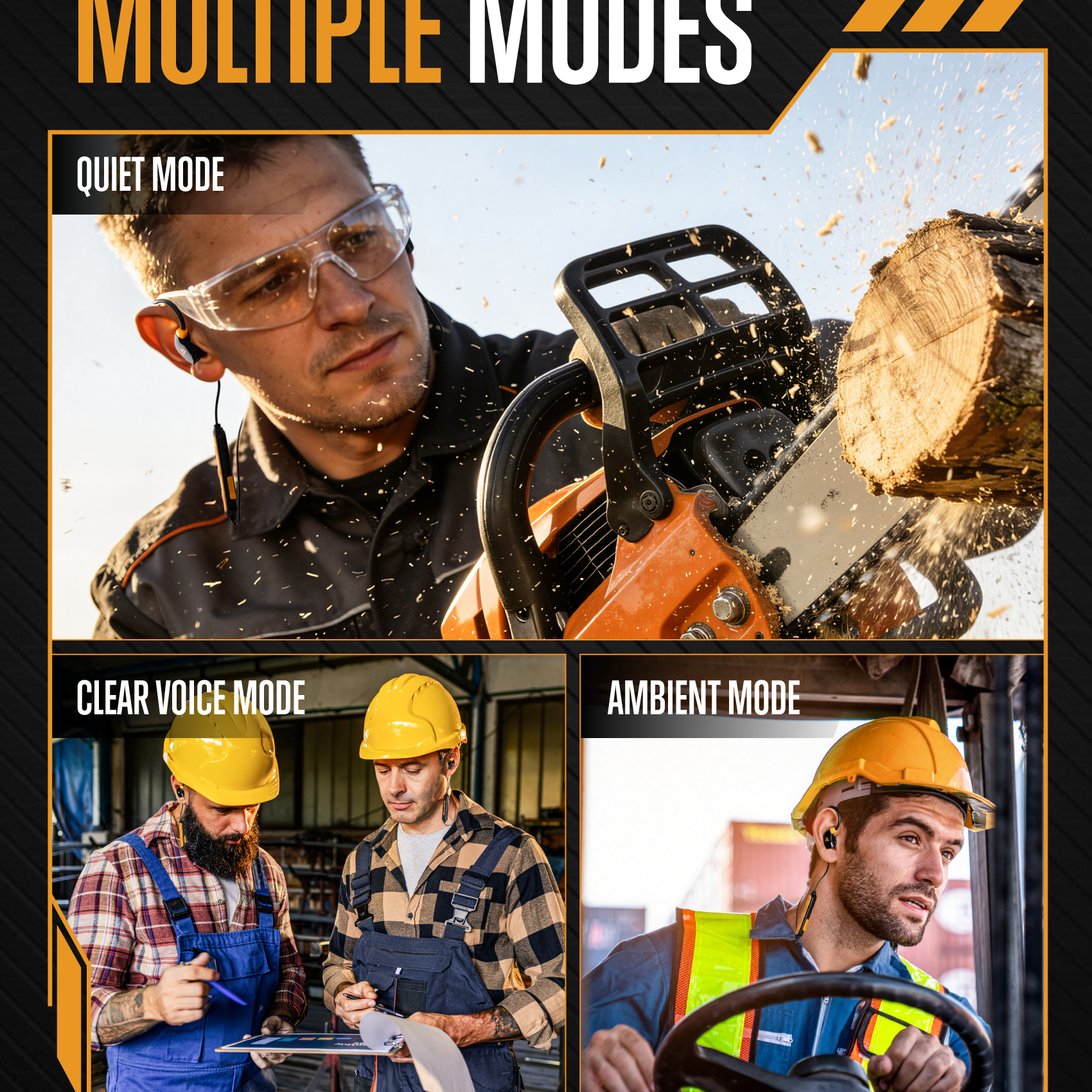 "GLORYFIRE Bluetooth Neckband Earpiece for Construction - 26 NRR Noise Reduction, 3 Modes, 12-Hour Battery, Clear Voice Pickup, ANSI & Bluetooth Certified" GLORYFIRE®