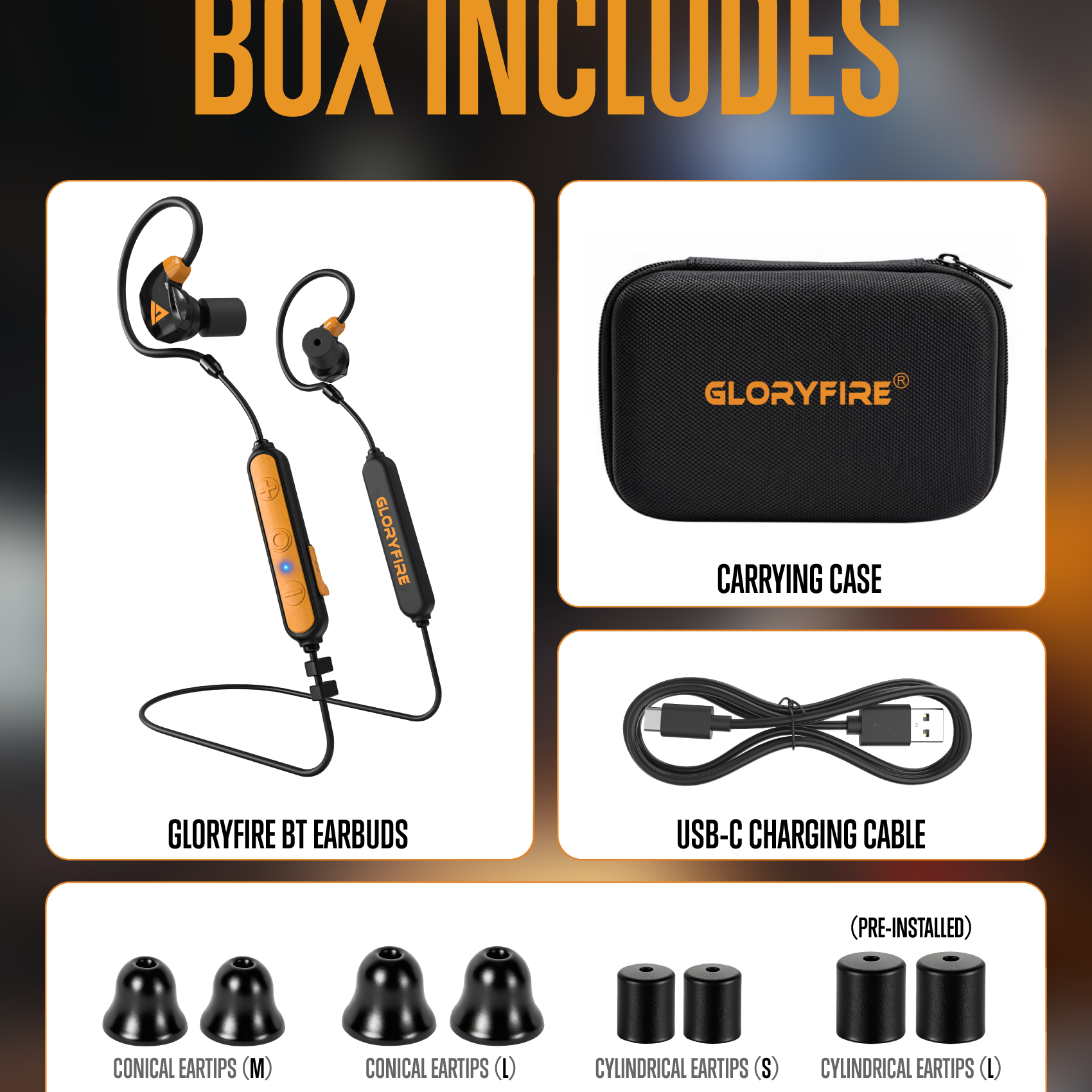 "GLORYFIRE Bluetooth Neckband Earpiece for Construction - 26 NRR Noise Reduction, 3 Modes, 12-Hour Battery, Clear Voice Pickup, ANSI & Bluetooth Certified" GLORYFIRE®