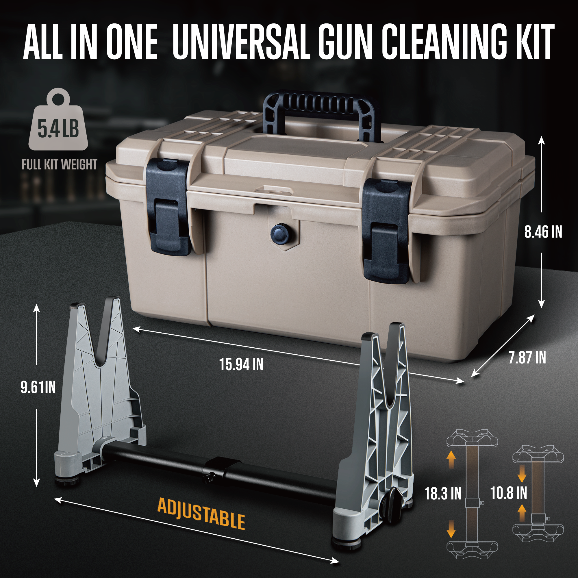 GLORYFIRE Adjustable Stand Deluxe Universal Gun Cleaning Kit GLORYFIRE®