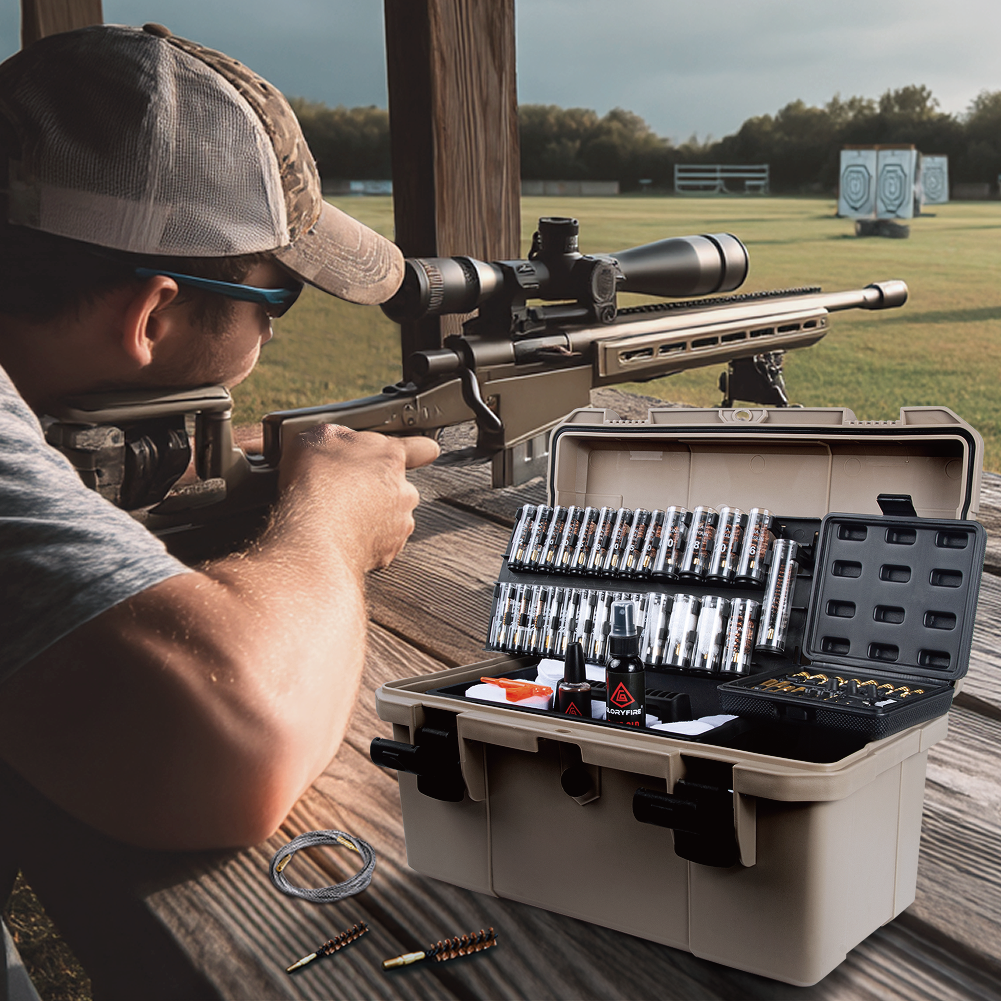 GLORYFIRE Adjustable Stand Deluxe Universal Gun Cleaning Kit GLORYFIRE®
