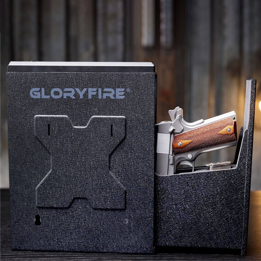 GLORYFIRE Biometric Gun Safe Wall Mounted Handgun Safe Elite GLORYFIRE®
