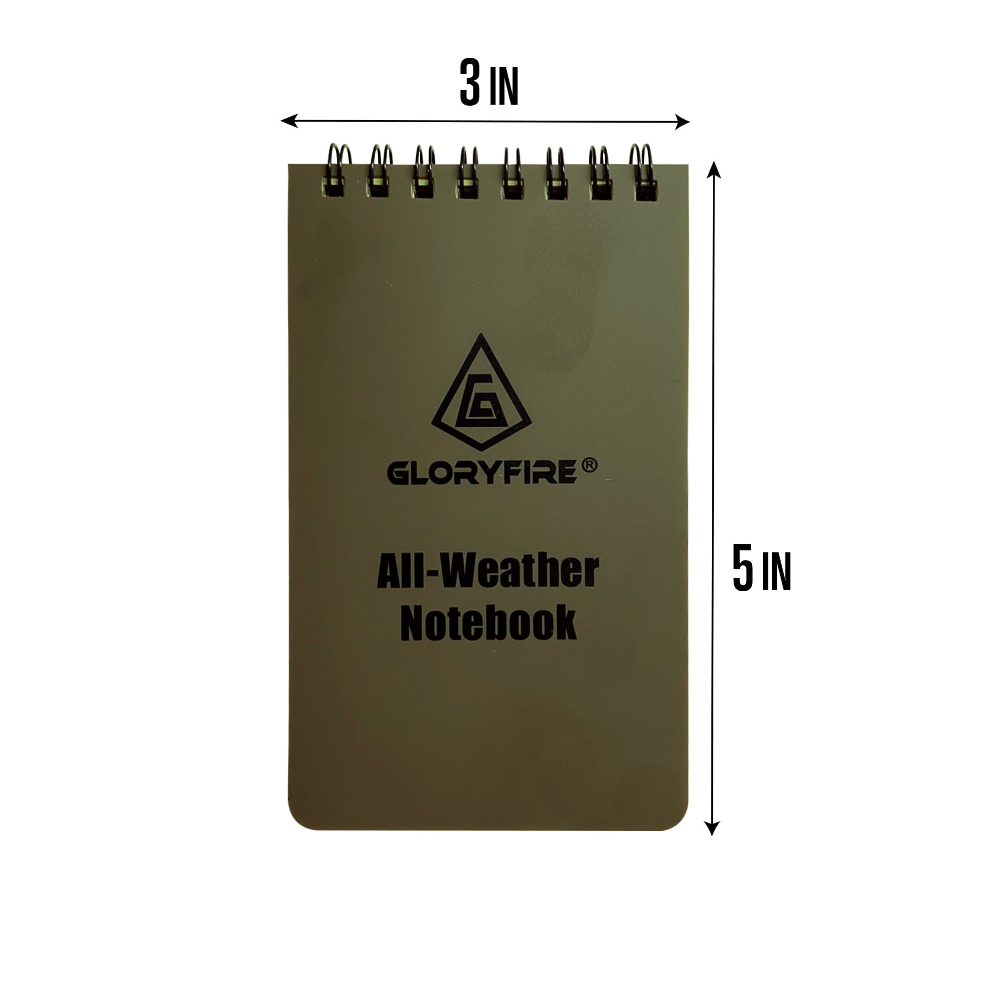GLORYFIRE Waterproof Tactical Notebook Brown (5pcs) GLORYFIRE®