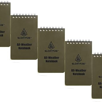 GLORYFIRE Tactical Waterproof Notebook Brown (5pcs) GLORYFIRE®