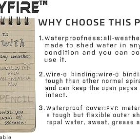 GLORYFIRE Tactical Waterproof Notebook Brown (5pcs) GLORYFIRE®