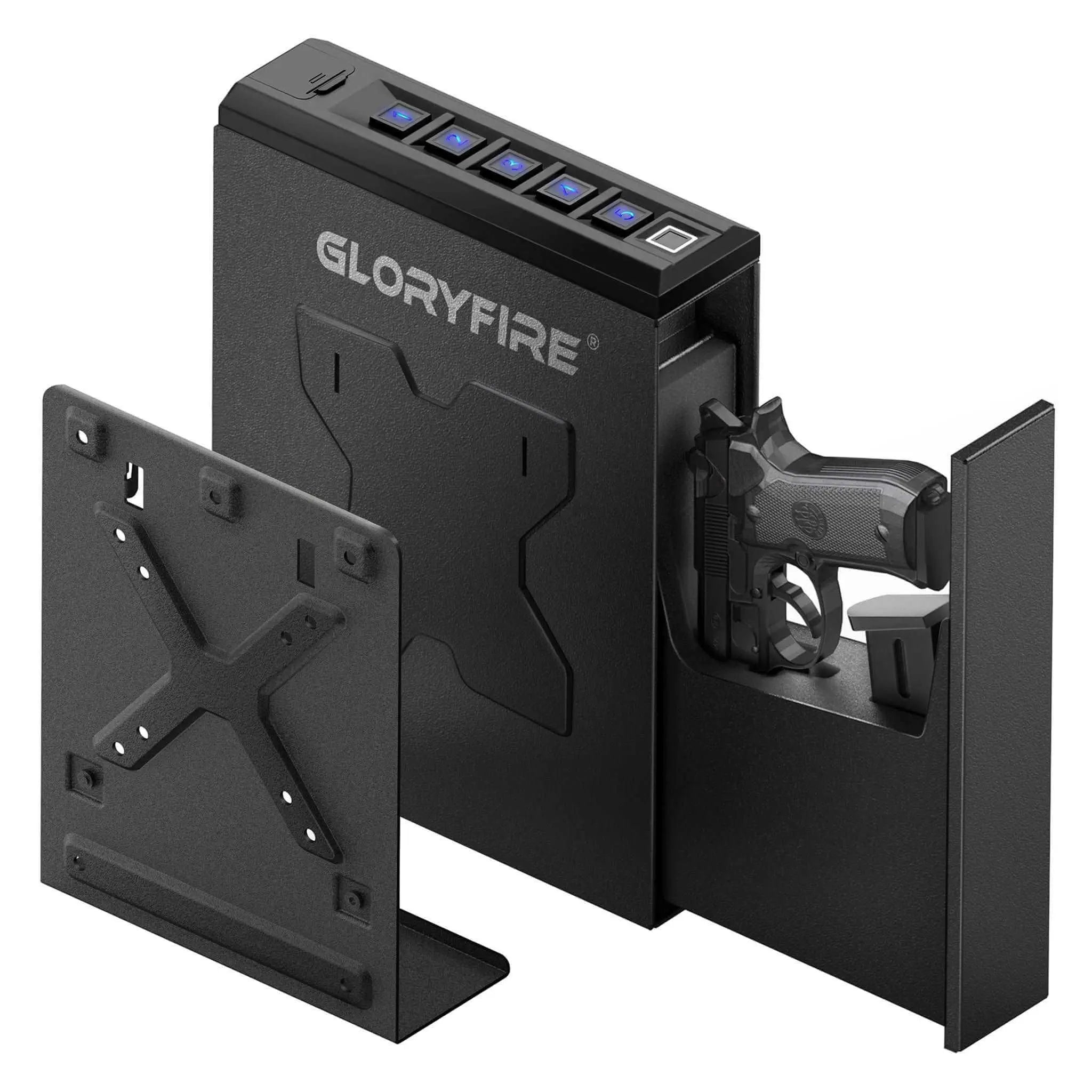 GLORYFIRE Biometric Gun Safe Wall Mounted Handgun Safe Elite GLORYFIRE®