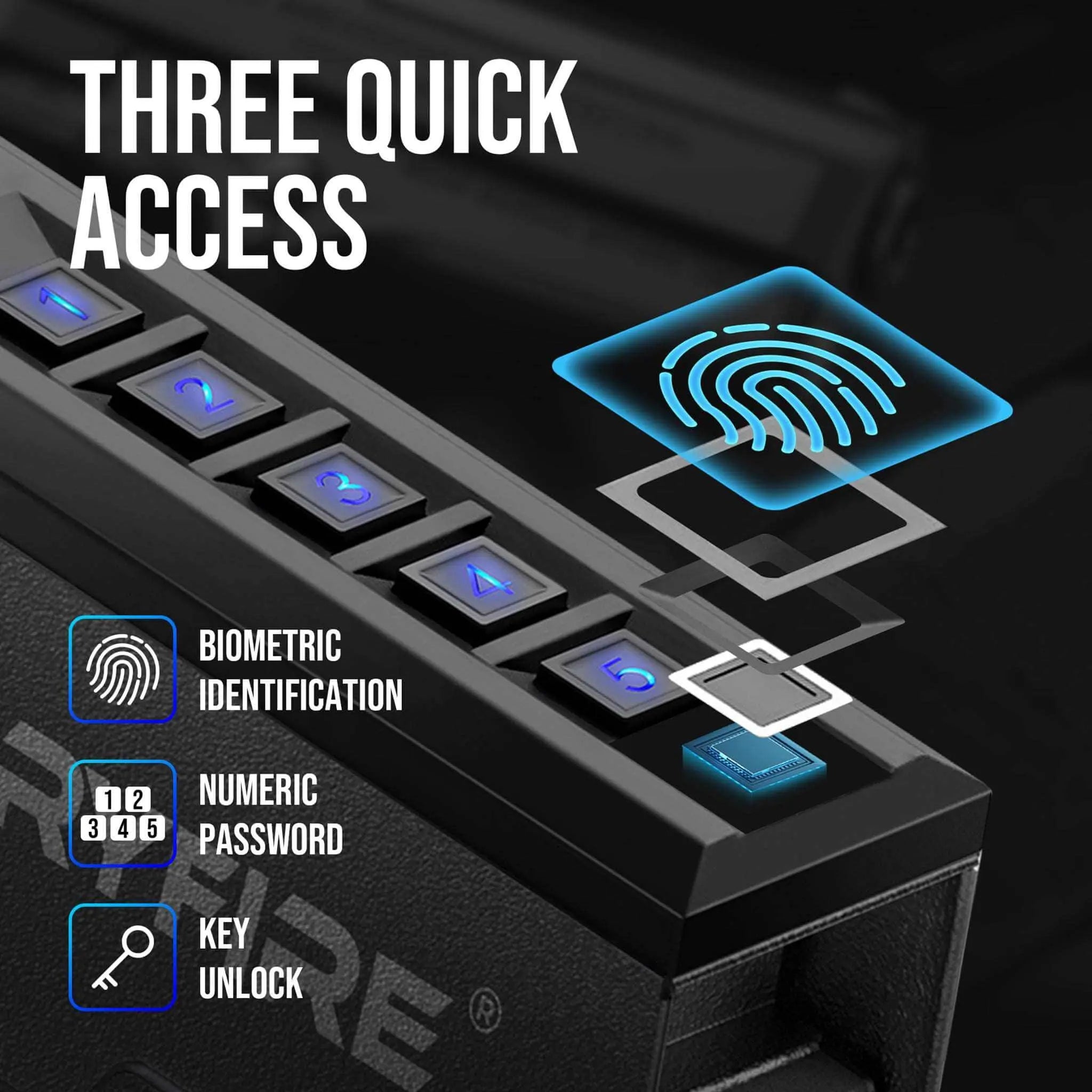 GLORYFIRE Biometric Gun Safe Wall Mounted Handgun Safe Elite GLORYFIRE®
