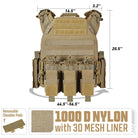 GLORYFIRE Plate Carrier Adjustable Tactical Vest Quick Release Coyote GLORYFIRE®