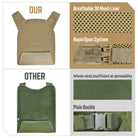 GLORYFIRE Plate Carrier Adjustable Tactical Vest Quick Release Coyote GLORYFIRE®