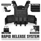GLORYFIRE Plate Carrier Adjustable Tactical Vest Quick Release Coyote GLORYFIRE®