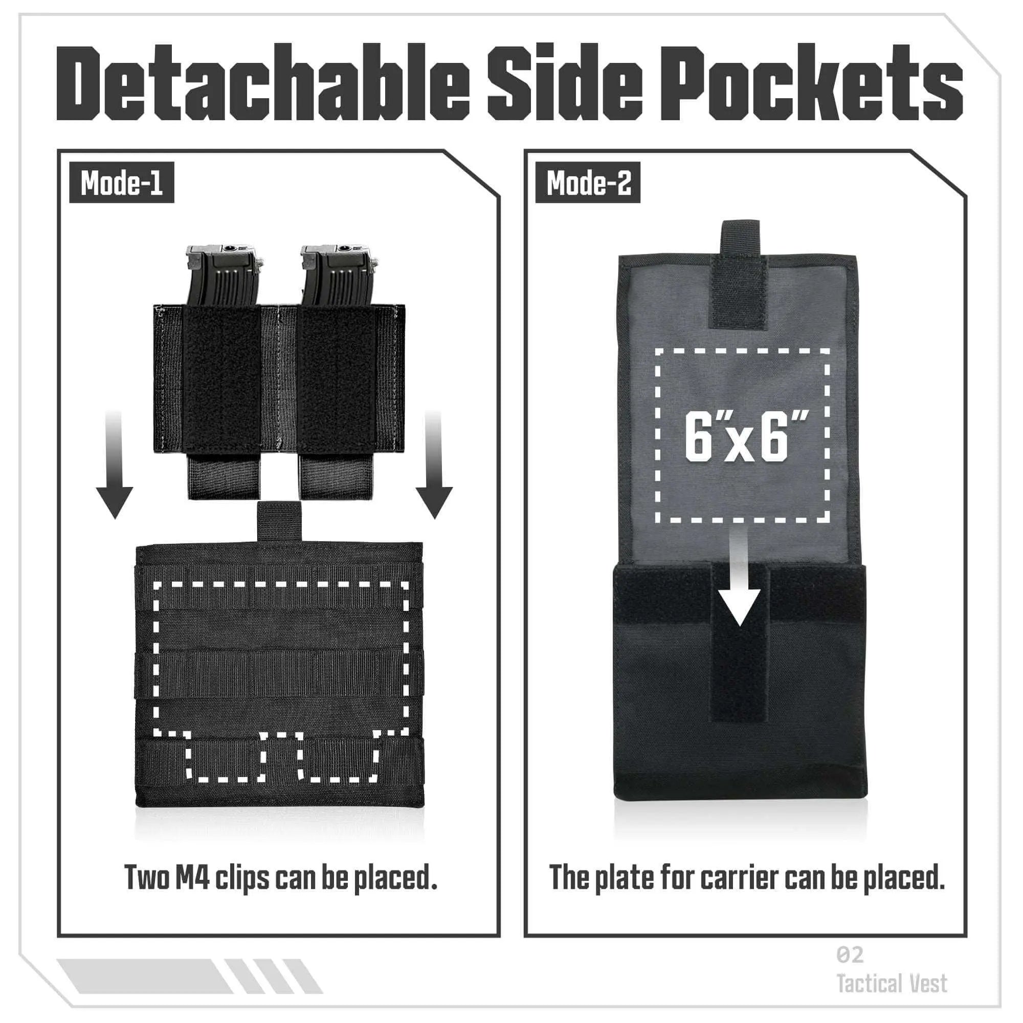 GLORYFIRE Plate Carrier Adjustable Tactical Vest Quick Release Coyote GLORYFIRE®