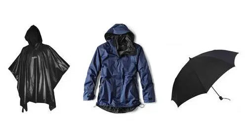 Poncho-Vs-Rain-Jacket-Vs-Umbrella GLORYFIRE®