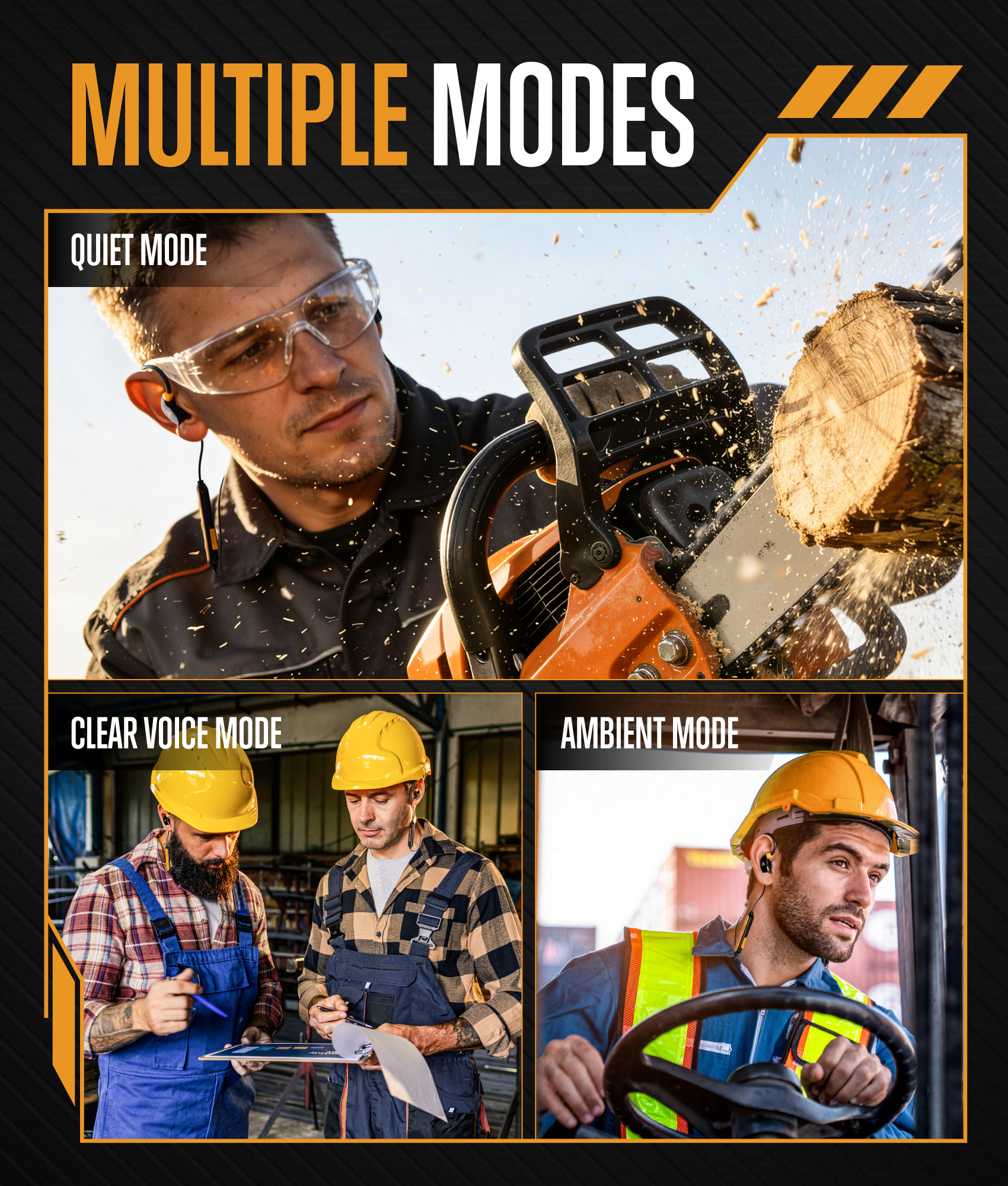 "GLORYFIRE Bluetooth Neckband Earpiece for  Construction - 26 NRR Noise Reduction,  3 Modes, 12-Hour Battery, Clear Voice Pickup,  ANSI & Bluetooth Certified" GLORYFIRE®