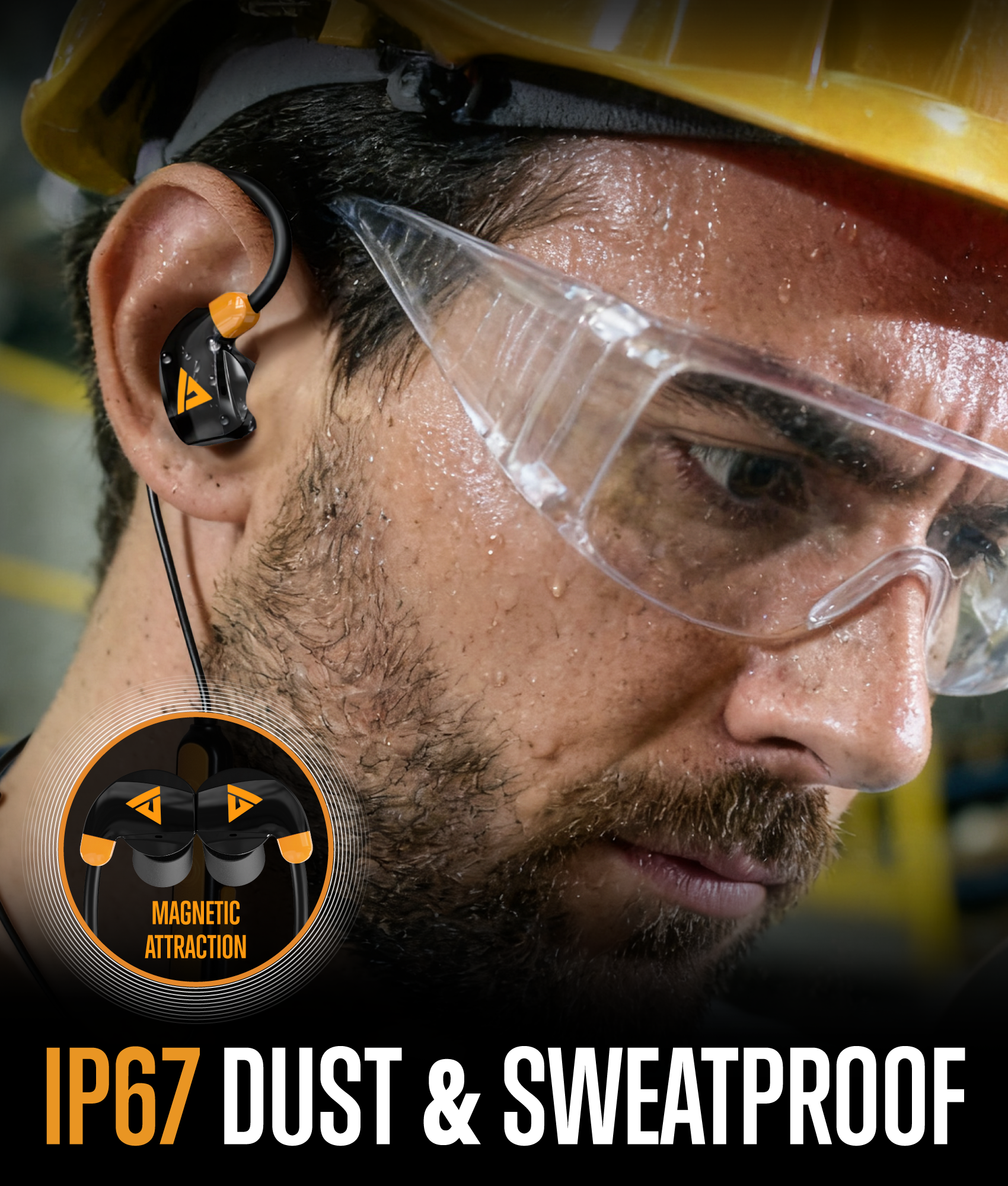 "GLORYFIRE Bluetooth Neckband Earpiece for  Construction - 26 NRR Noise Reduction,  3 Modes, 12-Hour Battery, Clear Voice Pickup,  ANSI & Bluetooth Certified" GLORYFIRE®