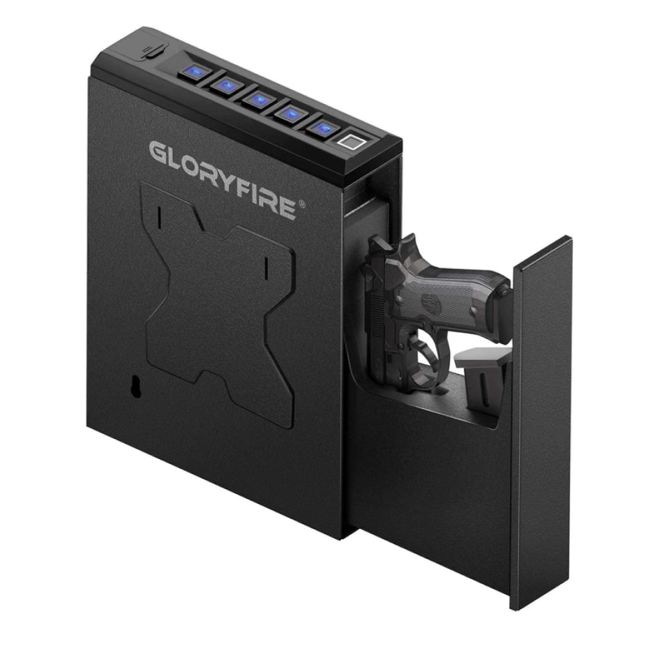 GLORYFIRE Biometric Gun Safe Bedside Wall Mounted Handgun Safe Elite GLORYFIRE®