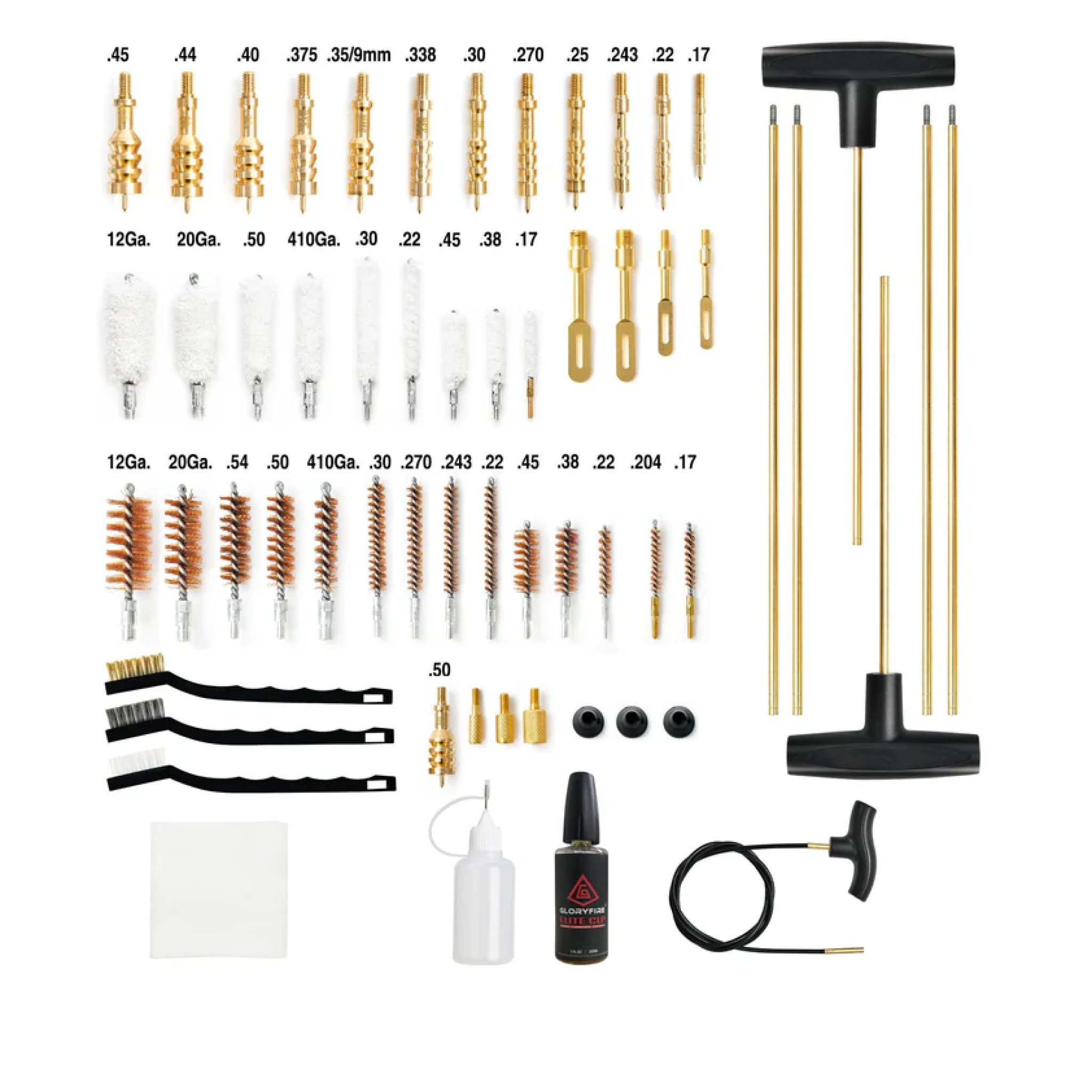 GLORYFIRE Gun Cleaning Kit Universal for All Guns Brass Jags & Loops Upgraded GLORYFIRE®