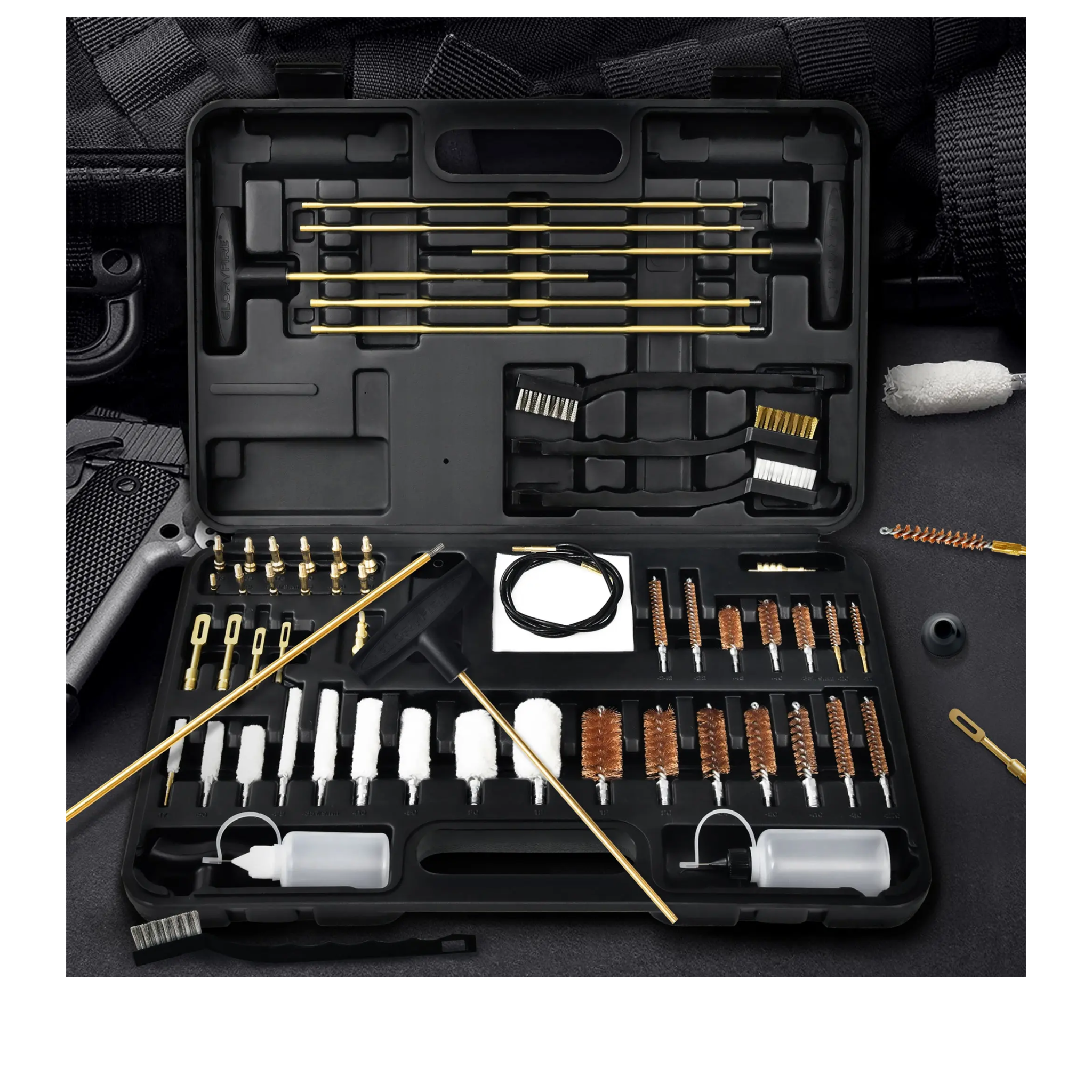 GLORYFIRE Gun Cleaning Kit Universal for All Guns Brass Jags & Loops Upgraded GLORYFIRE®