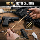 GLORYFIRE Universal Gun Cleaning Kit Fits .22 .357/9mm .38 .40 .45 Cal Handguns & Pistols Compact Carrying Case for Portability Multiple Styles with Brass or Plastic Jags & Tips for Shooting and Range GLORYFIRE®