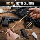 GLORYFIRE Universal Gun Cleaning Kit Fits .22 .357/9mm .38 .40 .45 Cal Handguns & Pistols Compact Carrying Case for Portability Multiple Styles with Brass or Plastic Jags & Tips for Shooting and Range GLORYFIRE®