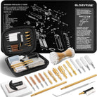 GLORYFIRE Universal Gun Cleaning Kit Fits .22 .357/9mm .38 .40 .45 Cal Handguns & Pistols Compact Carrying Case for Portability Multiple Styles with Brass or Plastic Jags & Tips for Shooting and Range GLORYFIRE®