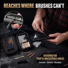 GLORYFIRE Universal Gun Cleaning Kit Fits .22 .357/9mm .38 .40 .45 Cal Handguns & Pistols Compact Carrying Case for Portability Multiple Styles with Brass or Plastic Jags & Tips for Shooting and Range GLORYFIRE®