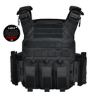 GLORYFIRE Plate Carrier Quick Release Tactical Vest Adjustable Black GLORYFIRE®