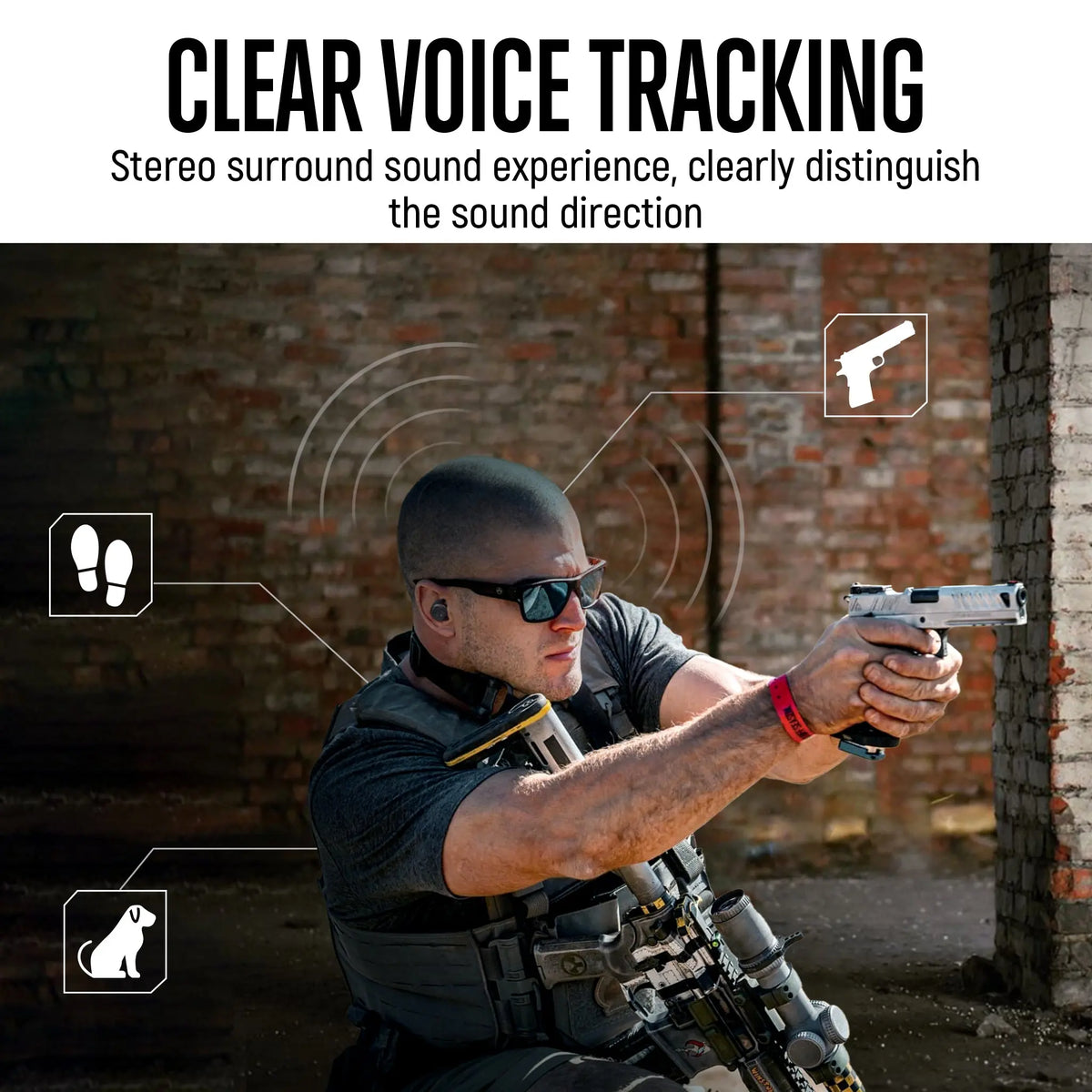 Bluetooth Shooting Ear Protection 26dB Noise Reduction Earbuds GLORYFIRE®