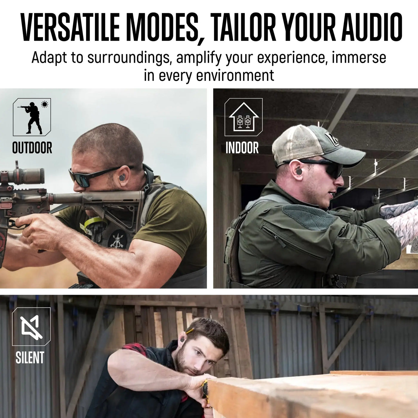 Bluetooth Shooting Ear Protection 26dB Noise Reduction Earbuds GLORYFIRE®