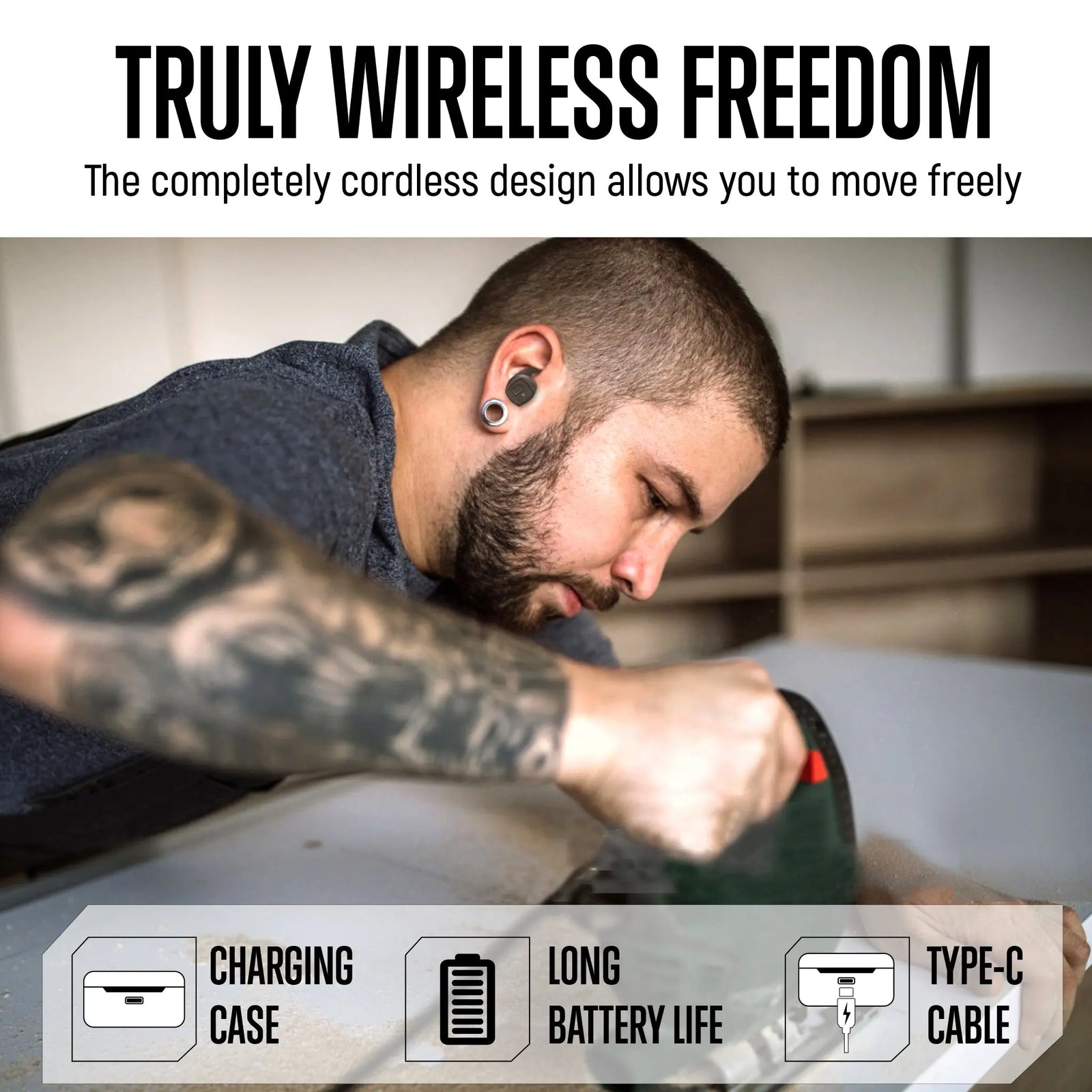 Bluetooth Shooting Ear Protection 26dB Noise Reduction Earbuds GLORYFIRE®