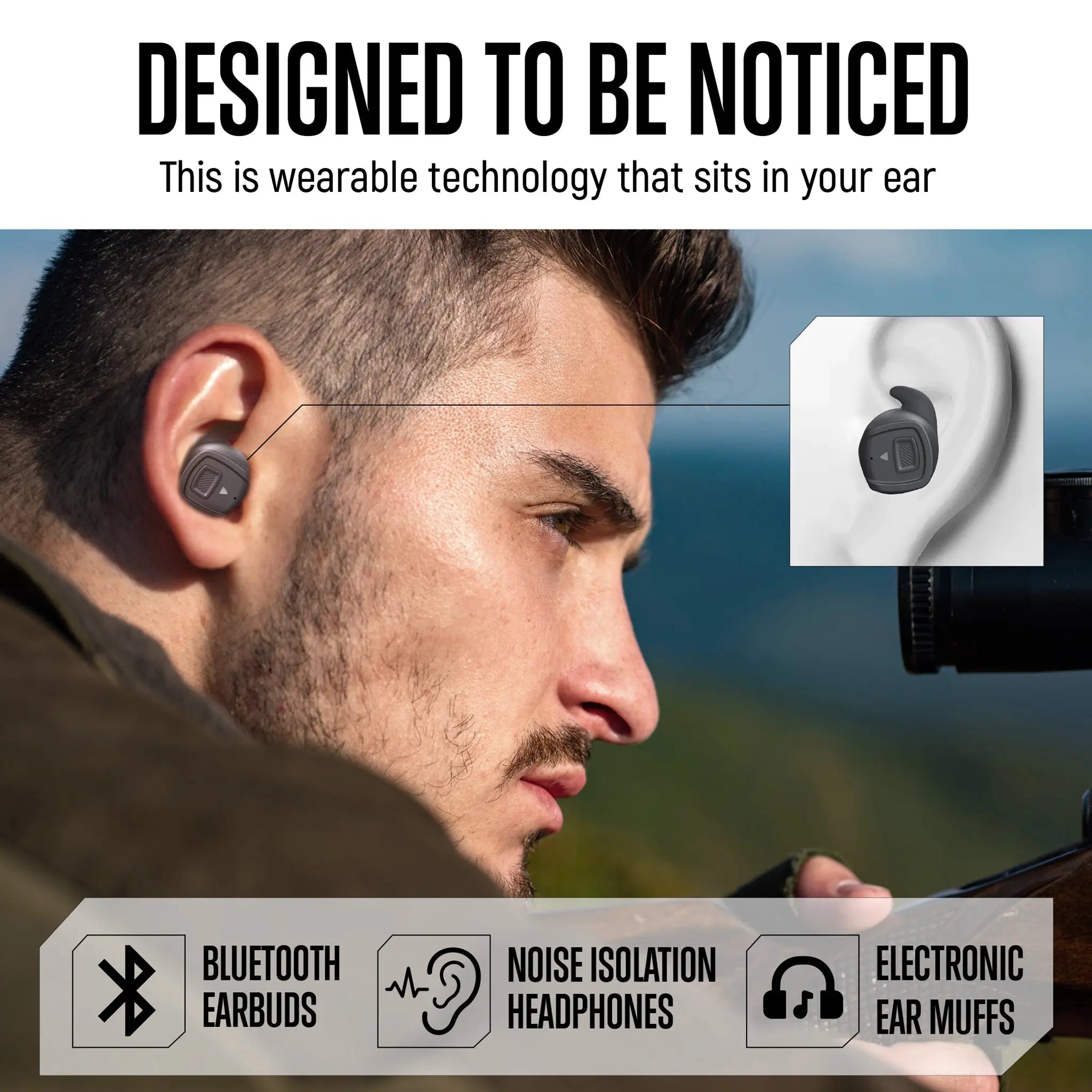 GLORYFIRE Bluetooth Shooting Ear Protection 26dB Noise Reduction Electronic Silencer Earbuds GLORYFIRE®