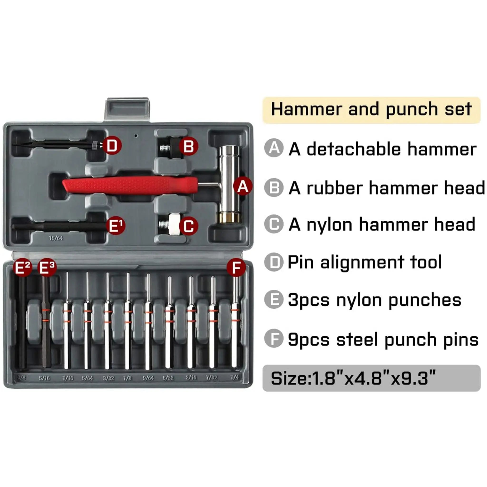 GLORYFIRE Punch Set Gunsmith Hammer and Punch Tool Kit GLORYFIRE®