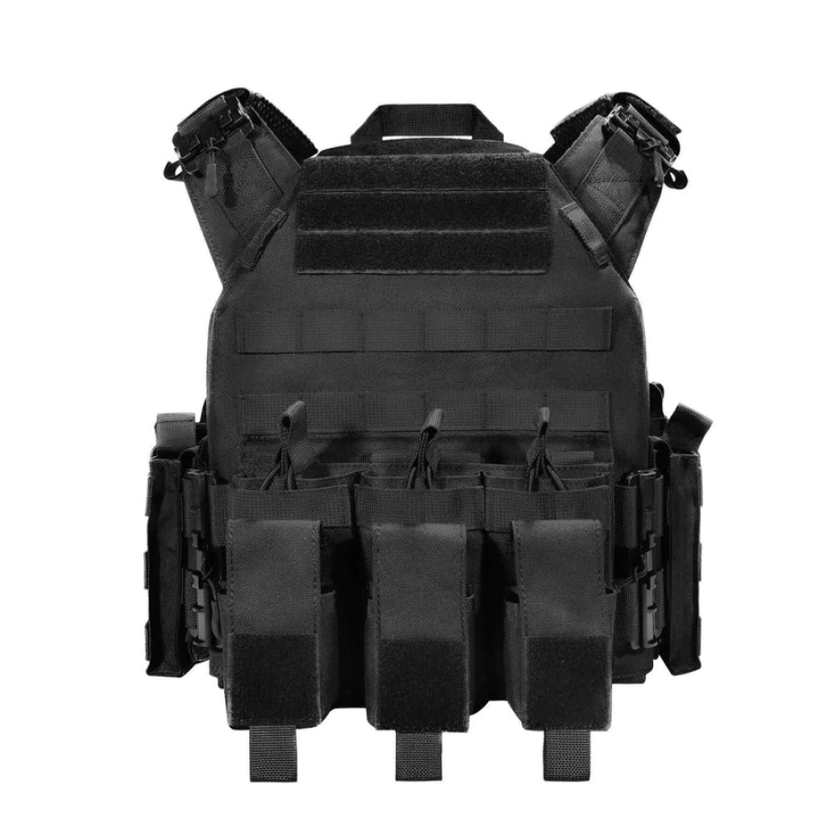 GLORYFIRE Plate Carrier Quick Release Tactical Vest Adjustable Black GLORYFIRE®