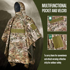 Military Tactical Poncho,Multipurpose Waterproof Military Tent Poncho for Camping Hiking Outdoor Hunting GLORYFIRE®