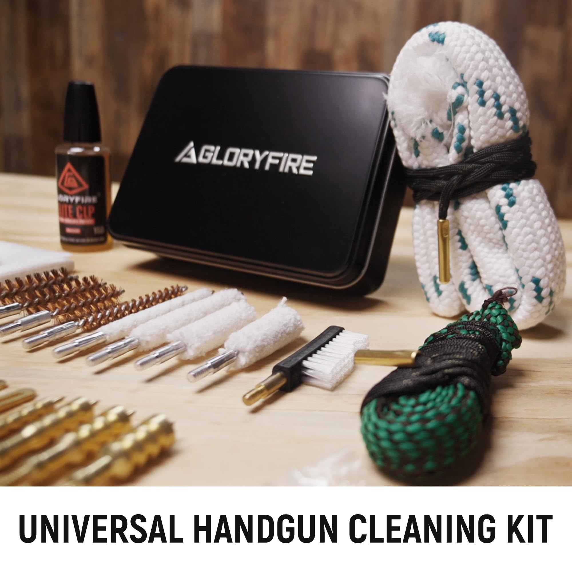 GLORYFIRE Gun Cleaning kit Universal Pistol Cleaning Kit Brass Brush and Brass Jag Adapter with Portable Case GLORYFIRE®