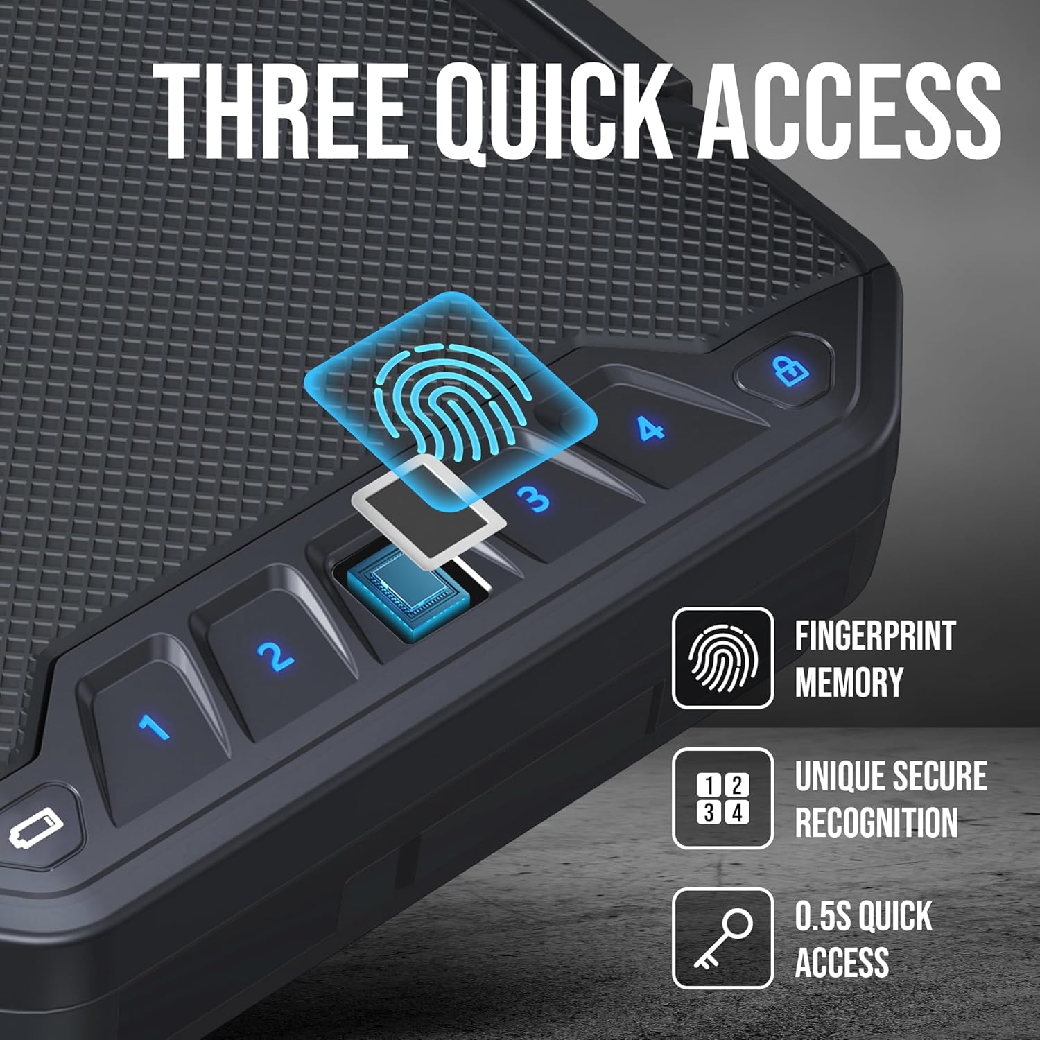 GLORYFIRE Biometric Portable Travel Gun Safe - Fingerprint, Password & Key Access GLORYFIRE®